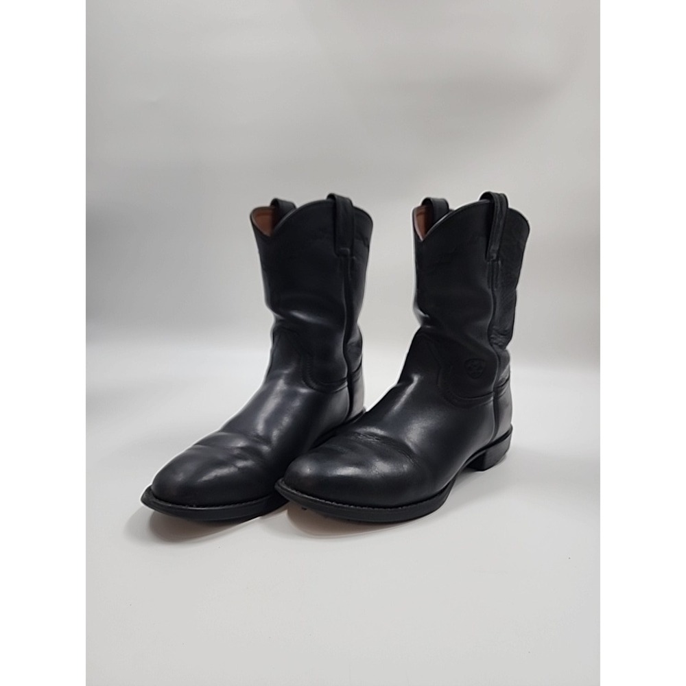 Ariat Heritage Roper Mens Black Leather Western Cowboy Boots 10002280 Size 9.5 D